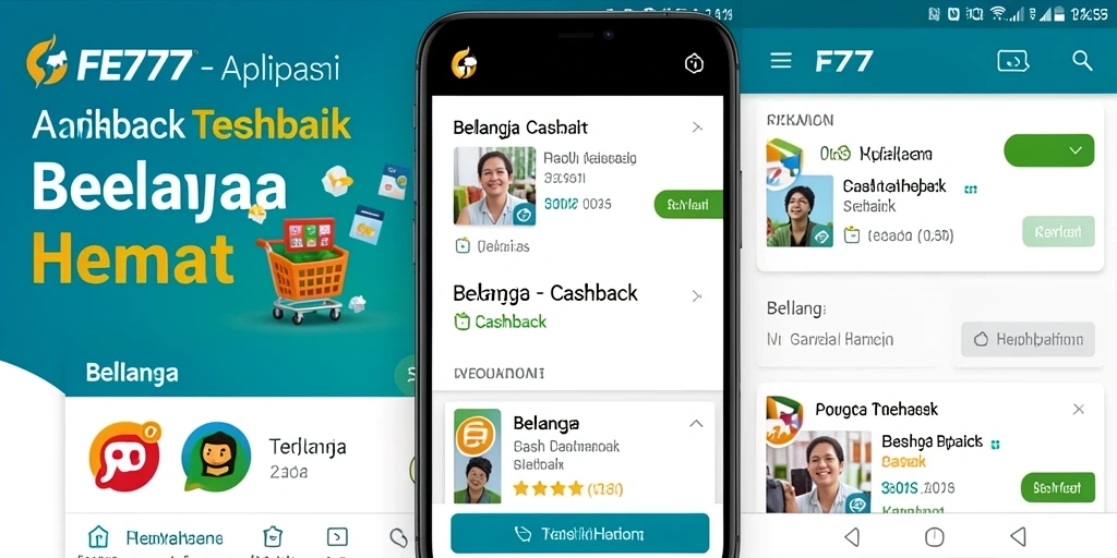 Tampilan antarmuka FE777 dengan fitur cashback yang mudah digunakan.