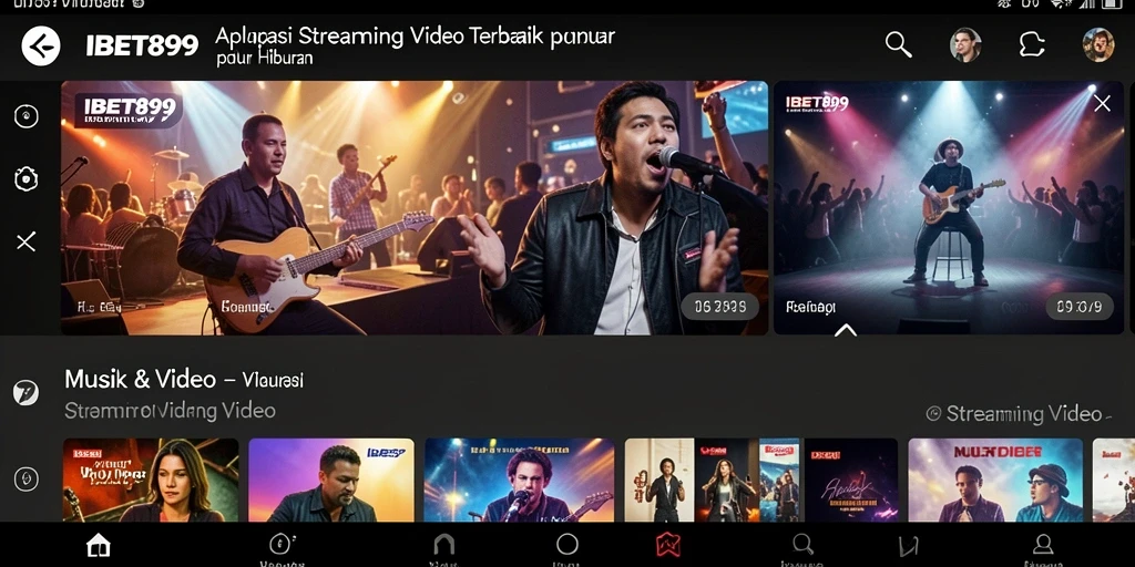Tampilan antarmuka <strong>IBET899</strong> yang modern untuk streaming video.