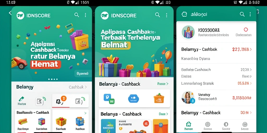 Antarmuka IDNSCORE yang menarik untuk aplikasi Cashback