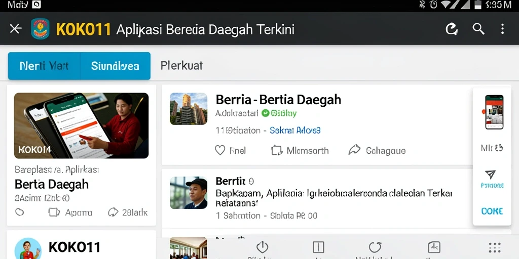Tampilan antarmuka aplikasi KOKO11 yang informatif dan user-friendly.