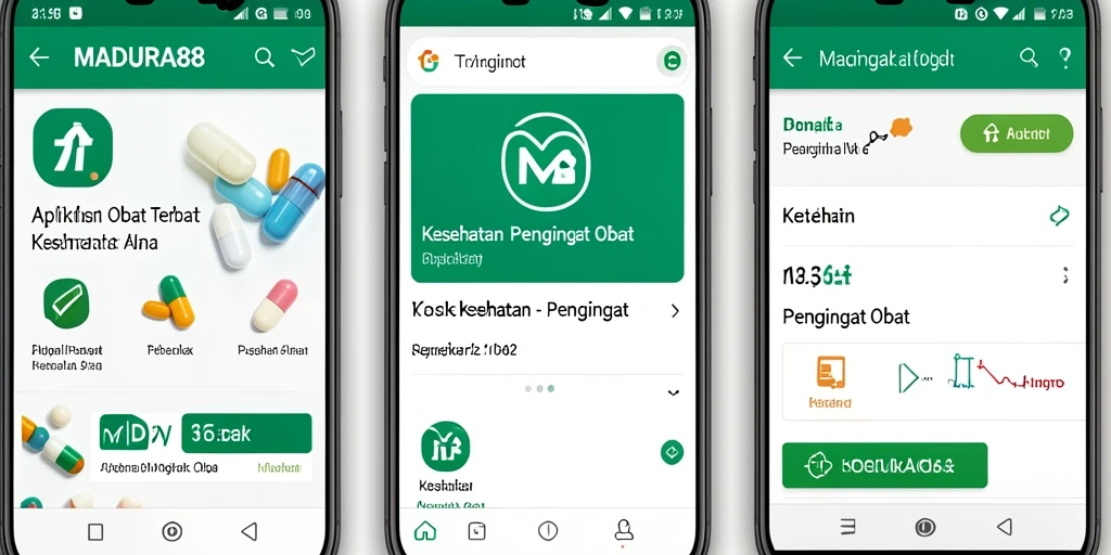 Tampilan antarmuka MADURA88 yang mudah digunakan untuk pengingat obat.