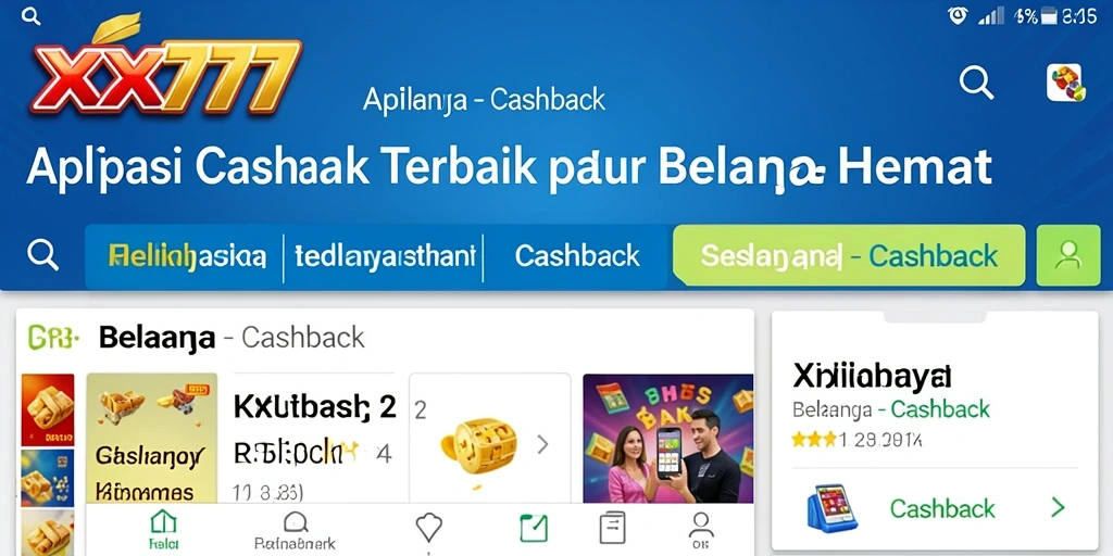 Tampilan antarmuka aplikasi XXX777 yang memudahkan pengguna dalam mengklaim cashback.
