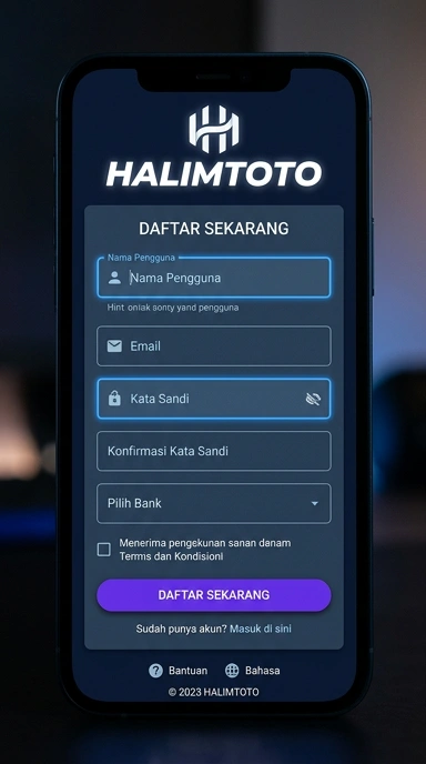 Tampilan halaman daftar halimtoto